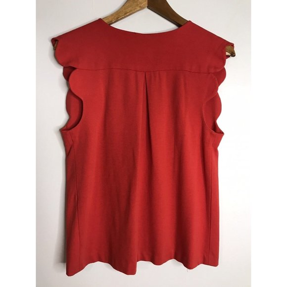 Akemi + Kin Anthropologie Binah Tank Sleeveless Blouse Red Beaded Embroidered S - Picture 10 of 10